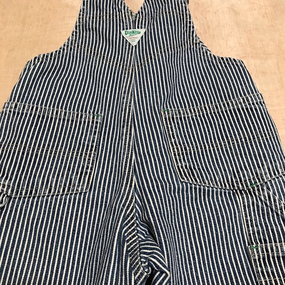 OshKosh B’gosh Vestbak Overall Denim Stripe Size 12 Months Baby - Picture 7 of 10